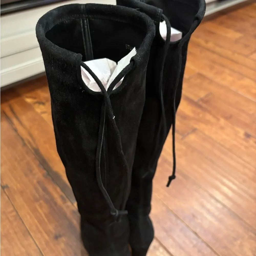 Stuart Weitzman Black Highland Over-the-Knee Boots 9